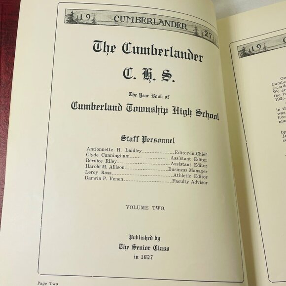 The Cumberlander 1927 Yearbook - Rich Maroon Embossed Cover - Picture 7 of 11